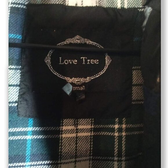 Love Tree Black Flannel Lined Hooded Puffer Vest Size Small - Picture 3 of 4